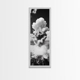Explosive Ocean Wave, Framed Canvas Print, coastal décor, nautical painting, seascape painting, black and white photography,  panoramic art