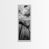 Revolver Gun Art, Canvas Print, moody art, western decor, rustic wall art, cowboy aesthetic, dark romance painting, unique gift idea