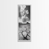 Desert Cracked Earth, Canvas Print, Moody Southwest Wall Art, Joshua Tree Art, Rustic Landscape Art, Extra Wide Art, Above Sofa