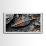 Handmade Arrowhead Framed Canvas Print | Rustic Wall Art | Southwest Decor | Tribal Arrowhead Art | Wabi Sabi Art | Extra Wide Art