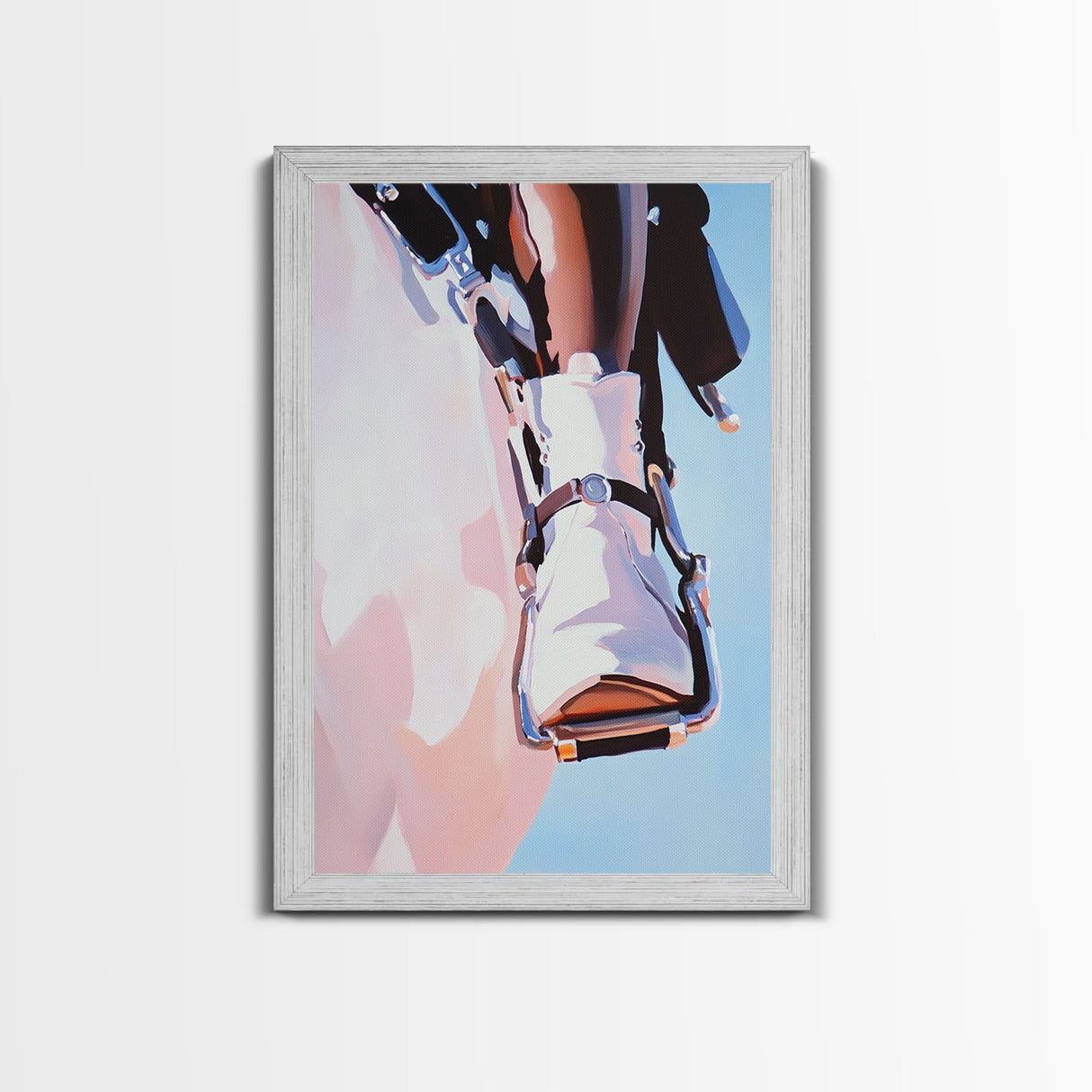 Pink Cowboy Boots, Coastal Cowgirl Art, Western Aesthetic, Framed Canvas Print, Rustic Decor, Light Pink Wall Art, Bedroom Art, Farmhouse Art, Gift Idea