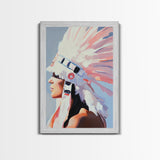 Goddess Art Print, Light Pink Wall Art, Afrocentric Wall Art, Framed Canvas Print, Moody Art, Boho Aesthetic, Bedroom Art, Gift Idea