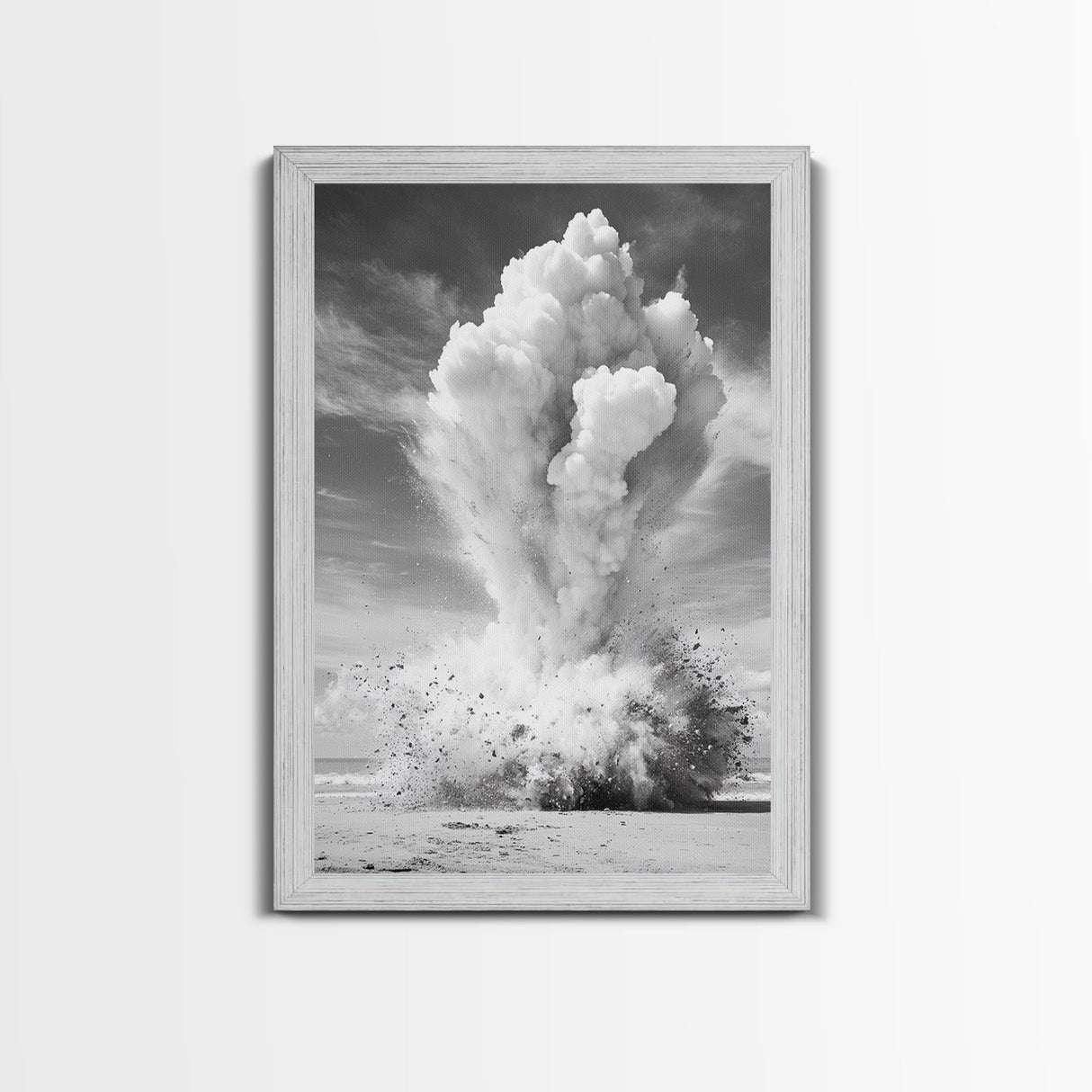 Explosion art, science art, moody art, dark romance painting, wabi sabi art, unique wall art, rustic decor, canvas print, above sofa art
