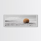 Tumbleweed, Desert Landscape, Southwest Wall Art, Minimalist Art, Extra Wide Art, Panoramic Art, Framed Canvas Print, Wabi Sabi Art