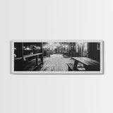 Old Wooden Dock, Moody Art, Canvas Print, Coastal Decor, Rustic Wall Art, Wabi Sabi Art, Extra Wide Art, Nautical Wall Art