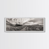 Abandoned cabin, western landscape, rustic wall art, panoramic art, extra wide art, southwest wall art, framed canvas print, farmhouse decor