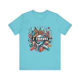 Camiseta a todo color "Viajo Para Comprar" 