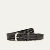 Braided Leather Stretch Woven Belt