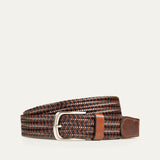 Braided Leather Stretch Woven Belt