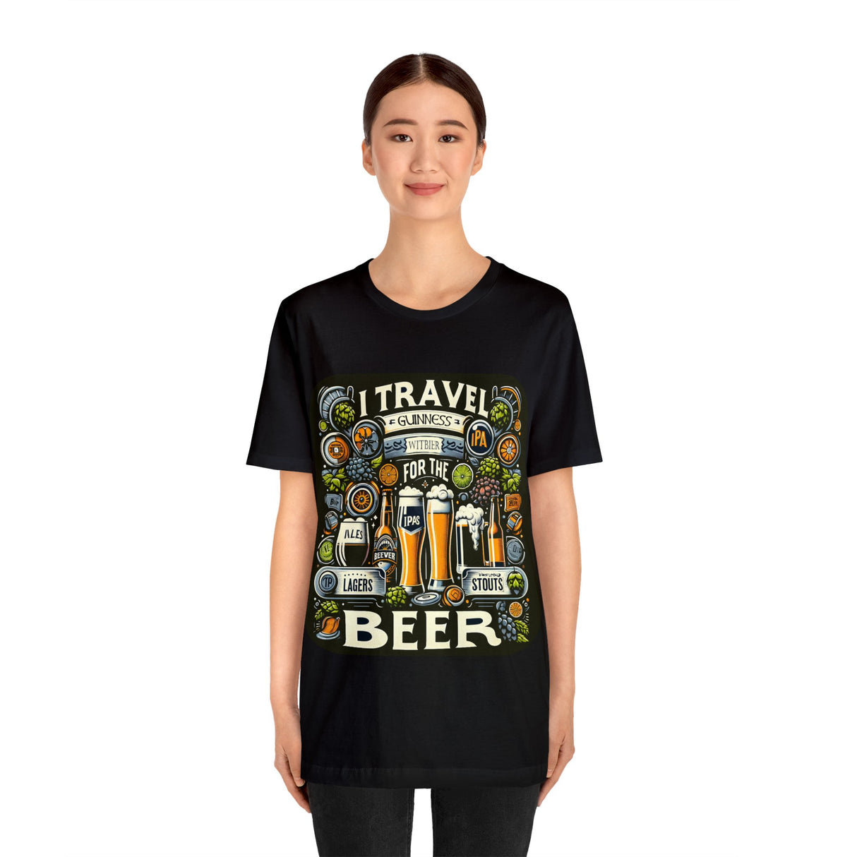 "I Travel for The Beer" full color T-shirt