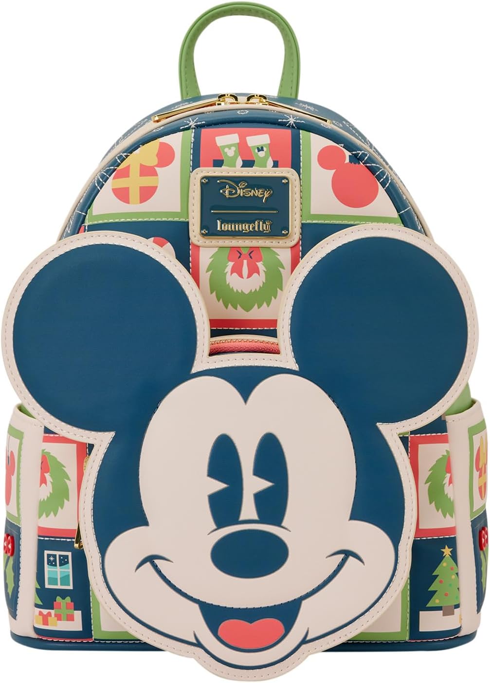 Loungefly Mickey and Minnie Holiday Mini Backpack