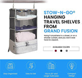 Light Gray Small Stow N Go Hanging Travel Shelves
