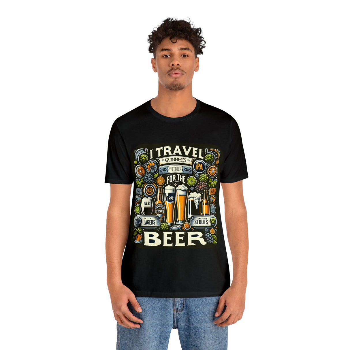"I Travel for The Beer" full color T-shirt