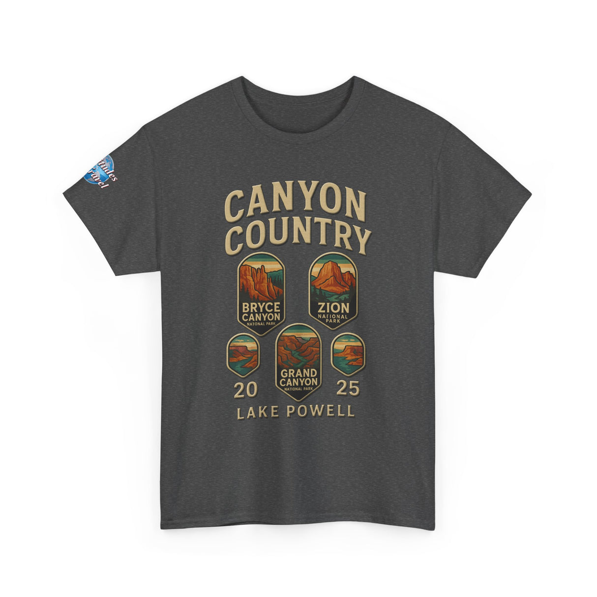 Custom Latitudes Travel - Canyon Country Tee, Adventure T-Shirt, National Park Shirt, Travel Souvenir Gift, Retro Tour Shirt, Hiking Apparel, Unisex Cotton Top