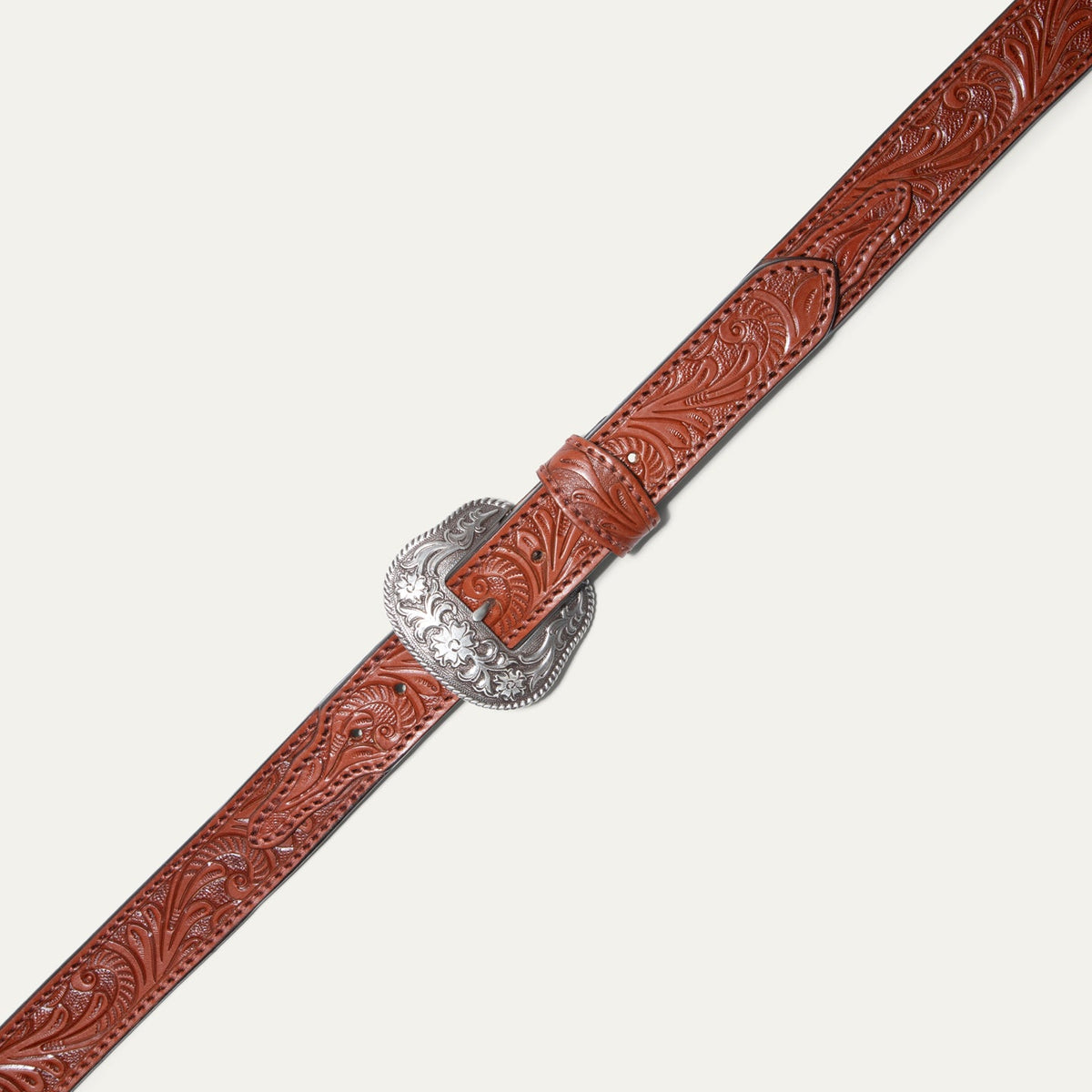 Hand-Tooled Western Billet Belt