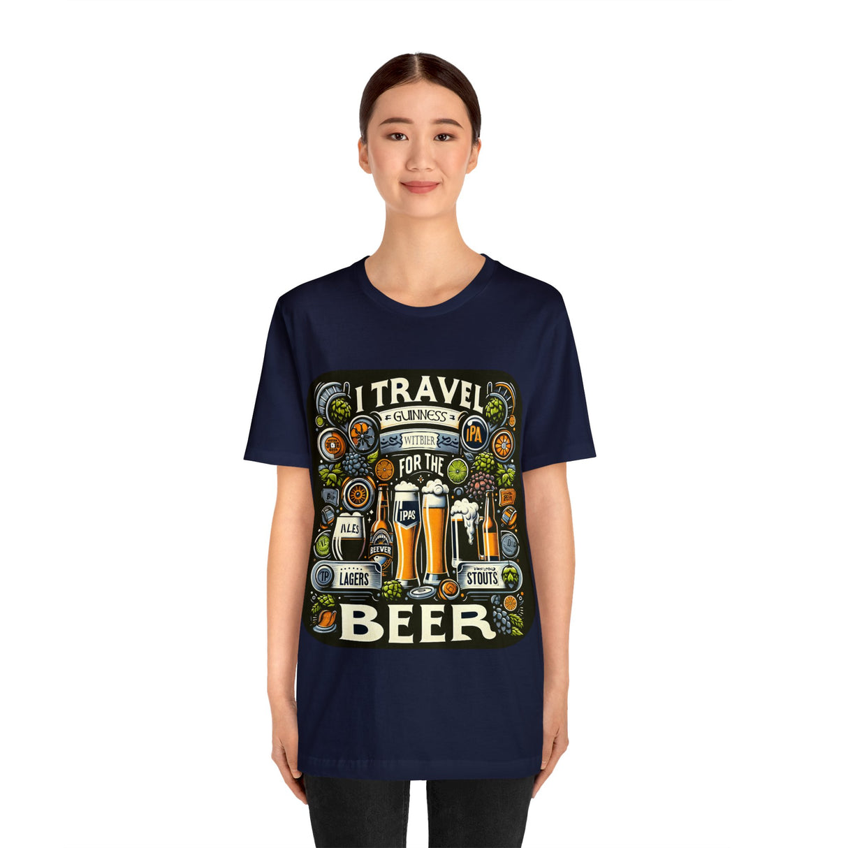 "I Travel for The Beer" full color T-shirt