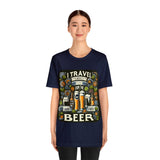 "I Travel for The Beer" full color T-shirt