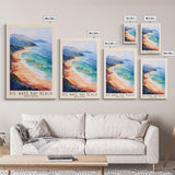 Big Wave Bay Beach, Hong Kong Watercolor Print, Vacation Gift, Hong Kong Wall Art, Beach Painting, Beach Decor, Large Wall Art, Wood Frame Art