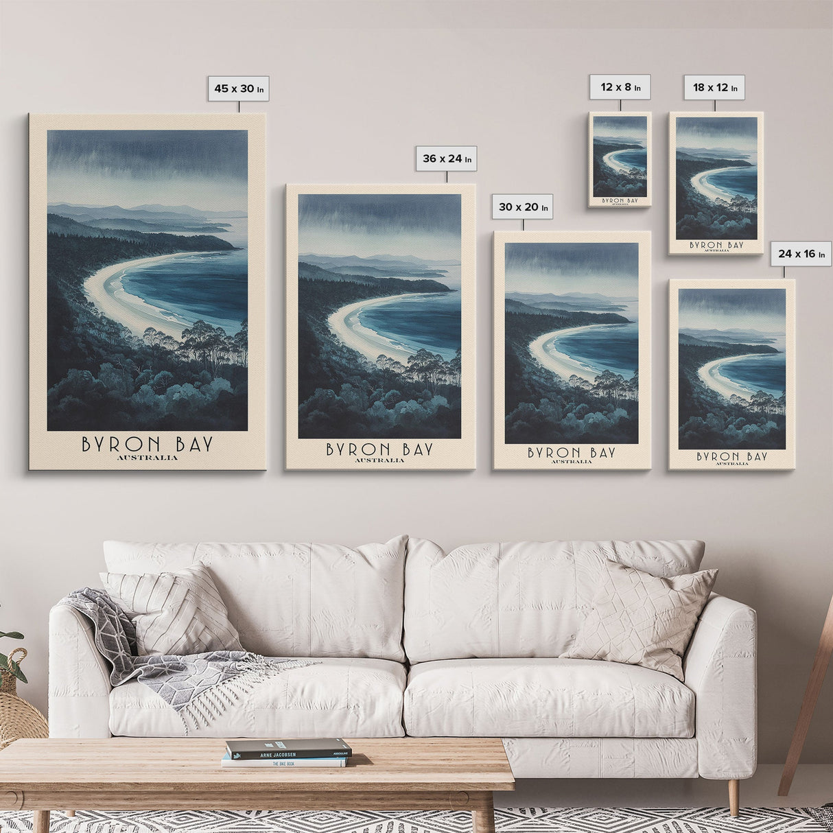 Byron Bay, Australia Watercolor Beach Print, Vacation Gift, Australia Wall Art, Beach Painting, Beach Decor, Beach Painting