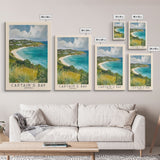 Captain's Bay, Anguila Watercolor Print, Vacation Gift, Anguila Wall Art, Beach Painting, Beach Decor, Large Wall Art, Wood Frame Art
