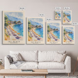 Jaz Beach, Montenegro Watercolor Beach Print, Vacation Gift, Montenegro Wall Art, Beach Painting, Beach Decor, Beach Painting