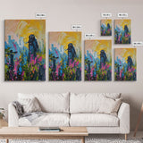 Halloween Ghost Bride Framed Canvas Print, Unique Spooky Decor, Living Room Art, Whimsical Ghostly Home Decoration, Retro Style Wall Art