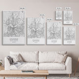 Louisville Street Map, Kentucky Map, City Map Art, Modern Art, Wall Art, Canvas Print, Travel Wall Art, Wall Décor Bedroom, Gifts For Dad