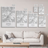 Riverside Street Map, California Map, City Map Art, Minimalist Art, Wall Art, Canvas Print, Unique Wall Décor, Boyfriend Gift, Travel Art