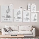 Salt Lake City Street Map, Utah Map, City Map Art, Minimalist Art, Wall Art, Canvas Print, Home Décor Wall Art, Friendship Gift, Travel Art