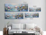 Water Lily Framed Canvas Print, Water Lily, Lily Pad Print, Lily Print, Wall Art, Wall Decor, Spa art, Tranquil Art, Water Lily Art