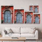 Change1 Indian Wall Art, Colorful Indian Doors, Framed Canvas Print, Painting Print, Traditional Hindu Architecture, Ready To Hang
