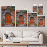 Change23. Mexican Wall Art, Framed Canvas Print, Old Town Mexico Architecture Wall Art, Framed Art