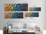 The Beach in my Dreams - Framed Canvas Print - Abstract Geometric Patterns Wall Art
