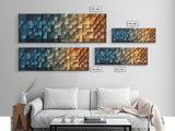 Waves - Abstract Geometric Painting Wall Art - Wood Framed Canvas Print - Abstract Home Decor