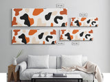 Abstract Cheetah Print Art, Animal Print Wall Art, Canvas Print, Extra Wide Oversized Abova Sofa Wall Art