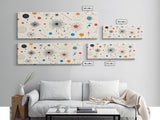 Retro Star Pattern Wall Art Print, Canvas Print, Trendy Art, Eclectic / Kitsch Decor, Midcentury Modern Nursery Decor, Cute Art for Kid's Room