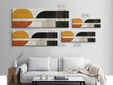 Art Deco Abstract Wall Art, Framed Canvas Print, Canvas Art, Earth Tons, Muted and Subdued Wall Art, Thought Provoking Abstract Art