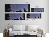Huge Wall Art Time Lapse Photography Style Print, Panoramic Wall Art, Wood Framed Canvas, Farmhouse Decor, Unique Wall Art