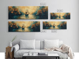 Pirate Ship In The Bay, Fantasy Painting Print, Wood Framed Wall Art, Boy's Room Decor Idea, Gift Idea, Man Cave Wall Art