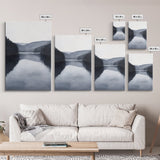 Moody Decor, Grey Scale Charcoal Sketch Print, Framed Canvas Print, Black and White Landscape Painting Print