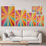 Mid Century Star Burst Canvas Print, Art Print, Retro Style Pastel Spiral Art, Modern Art, Modern Abstract Art Print, Wall Hangings