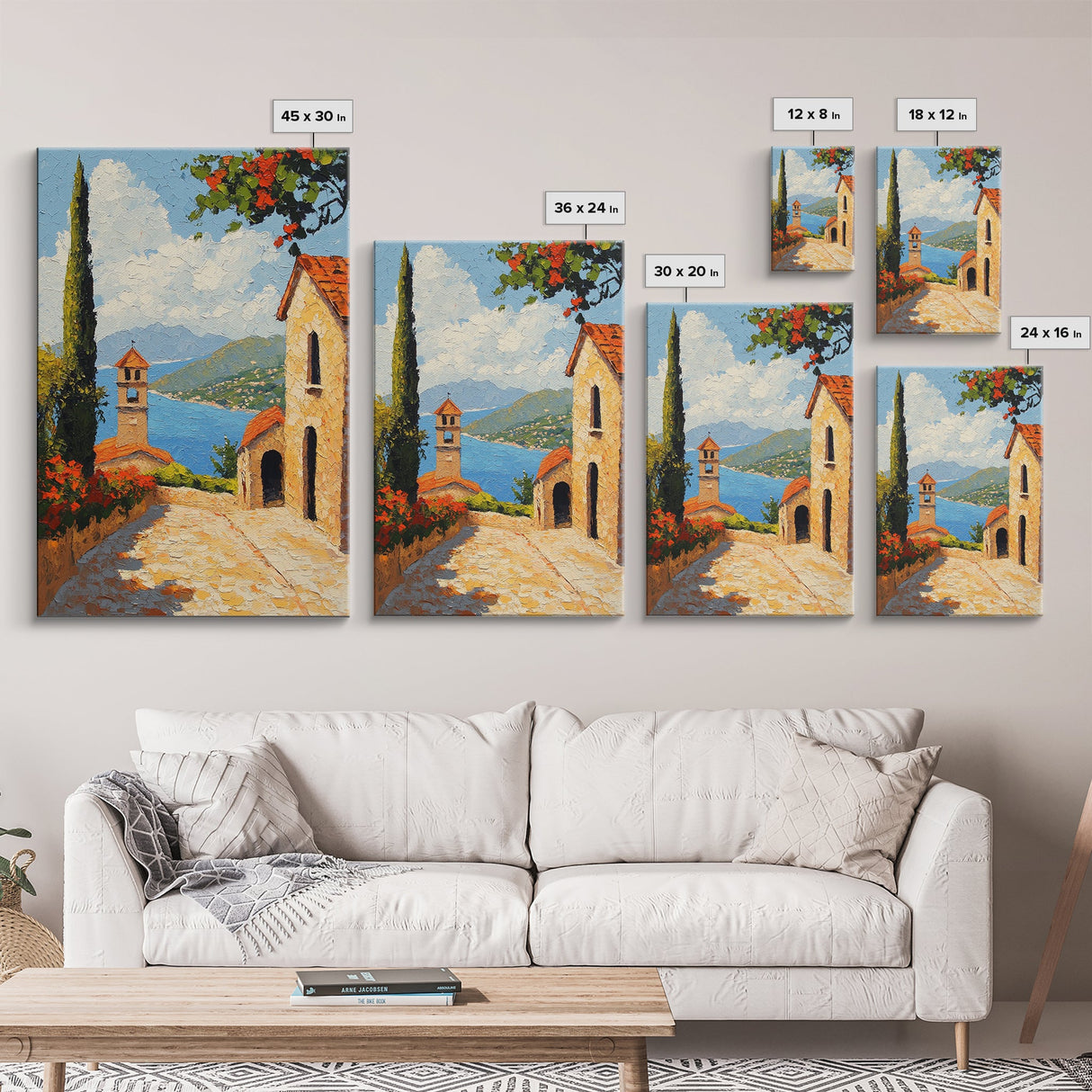 Positano Italy Canvas Print - Italy Oil Painting Print Wall Art - Amalfi Coast - Vacation Gift Idea - Travel Gift