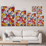 Botanical Prints Wall Art, Framed Canvas Print, 3D Effect Flower Art, Modern Art, Cute Room Decor, Aesthetic Decor, Trendy Wall Art