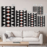 Arrow Panel Canvas Print, Boho Art, Wood Panel Canvas, Terracotta Art, Aztec Art, Retro Mid Century Modern Geometric Wall Art