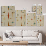 Mid Century Modern Atomic Starburst Retro Wall Art - Atomic Decor - Canvas Print - 50s Style Wall Art - MCM Mid Century Modern Art