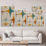 Art Deco Star Burst Canvas Print Wall Art, Retro 50s Style, Starburst, Mid-Century Modern Wall Art, Minimalist Home Decor, Modern Art