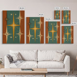 Mid-Century Modern Star Burst Wall Art, Home Decor Wall Art, Atomic Age Home Decor, 1950s Style Art