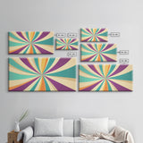 Mid Cenutry Modern Canvas Print Colorful Wall Art Retro 1950s Style Home Decor Above Sofa Living Room Wall Art