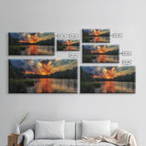 The Ozarks, Framed Canvas Print, Panoramic Photography Style Wall Art, Lake House Decor