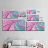 Mid-Century Modern Pastel Colors Wall Art, Turquoise and Purple